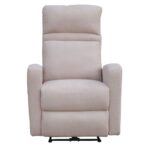 Sillón reclinable beige claro con respaldo alto, brazos acolchados y tapicería fácil de limpiar. Ideal para proporcionar confort en cualquier espacio de la casa, este sillón está diseñado para ofrecer un apoyo ergonómico y una experiencia de asiento elevada.